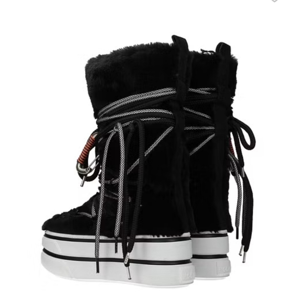 HOGAN ANKLE BOOTS WOMEN ECO FUR BLACK new fashion - Picture 5 of 16